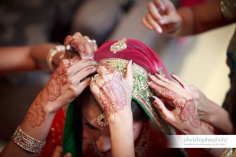 Sikh bride getting ready for the wedding Kenya