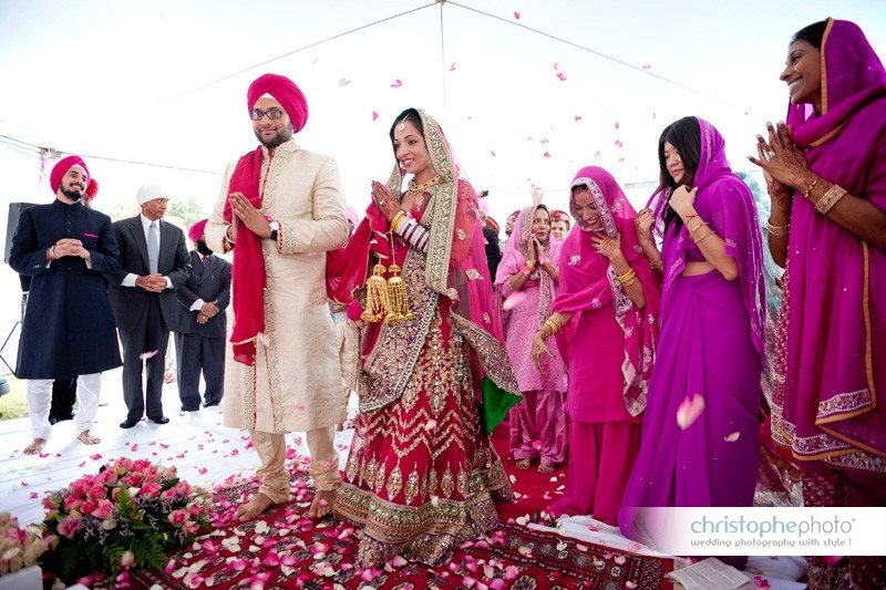 Sikh couple at the wedding ceremony in Kenya