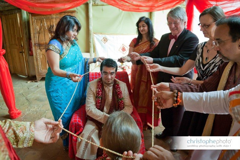 Close family having a small indian ritual in Kigio Lodge Rift Valley.