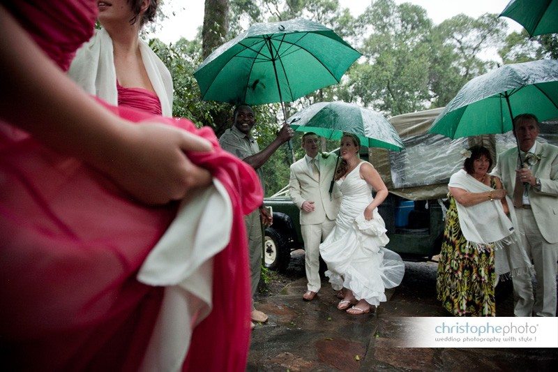 rainy wedding day