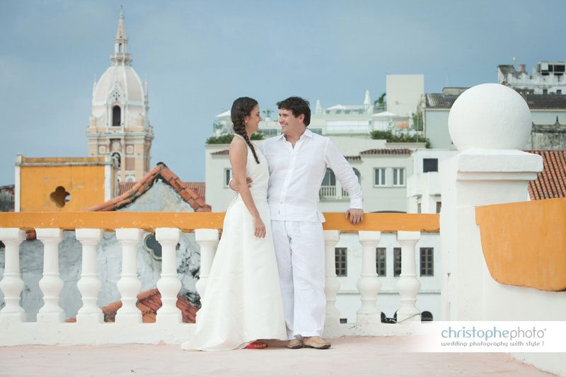 the old part of town in Cartagena for Pre-Wedding Photography