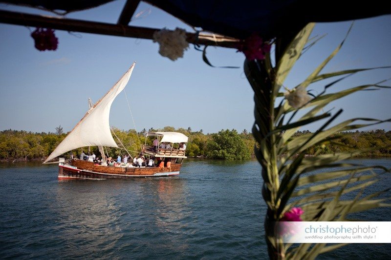 Sundowers cruise on the Kenyan coast North of Mombasa, one day before the wedding