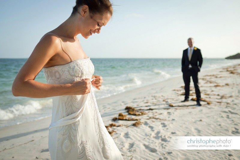 portrait on the white sand beach