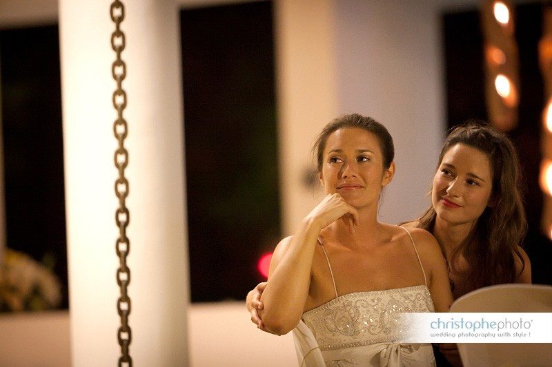 bride and her sister during the wedding reception in Kenya Africa