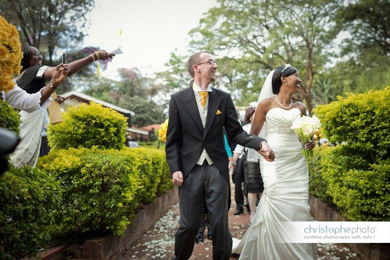 The end of the wedding ceremony in Kenya, Africa