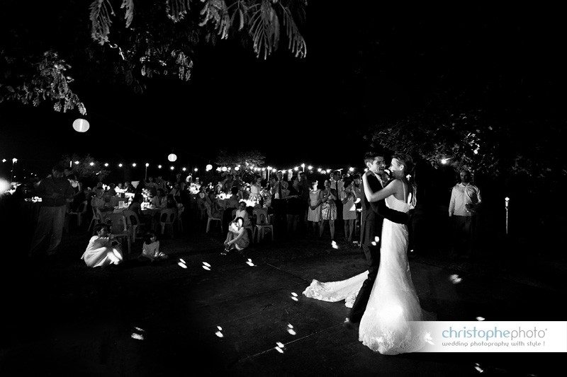 Bride and groom first dance