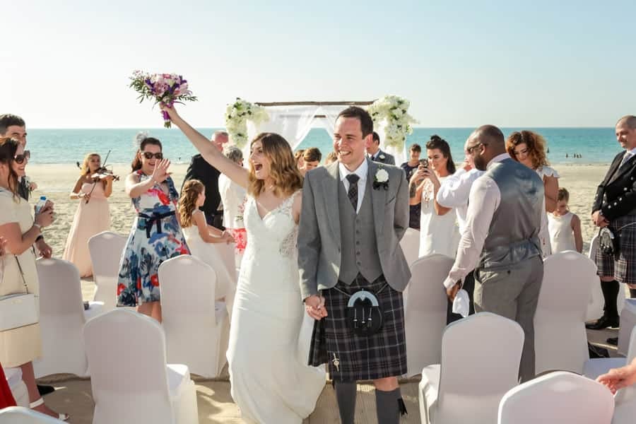 A wedding at the beach club on Saadiyat Island