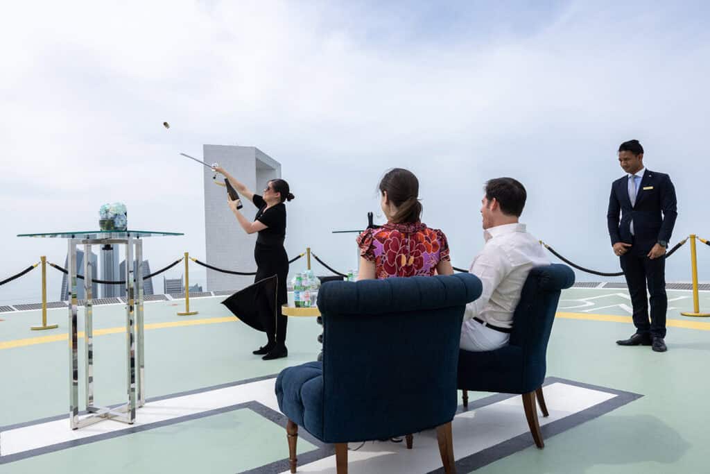 Engagement session at the Helipad of the St Regis Hotel Abu Dhabi