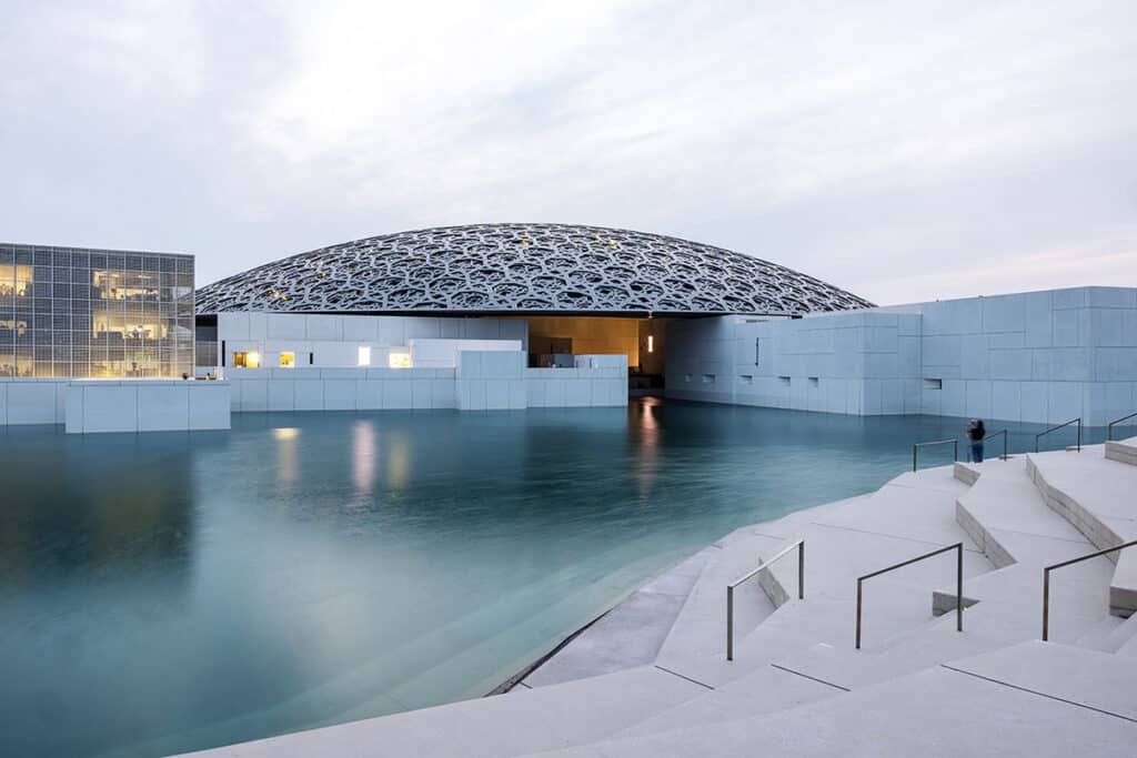 Louvre Abu Dhabi is a very unique venue that can be booked for weddings and private events.